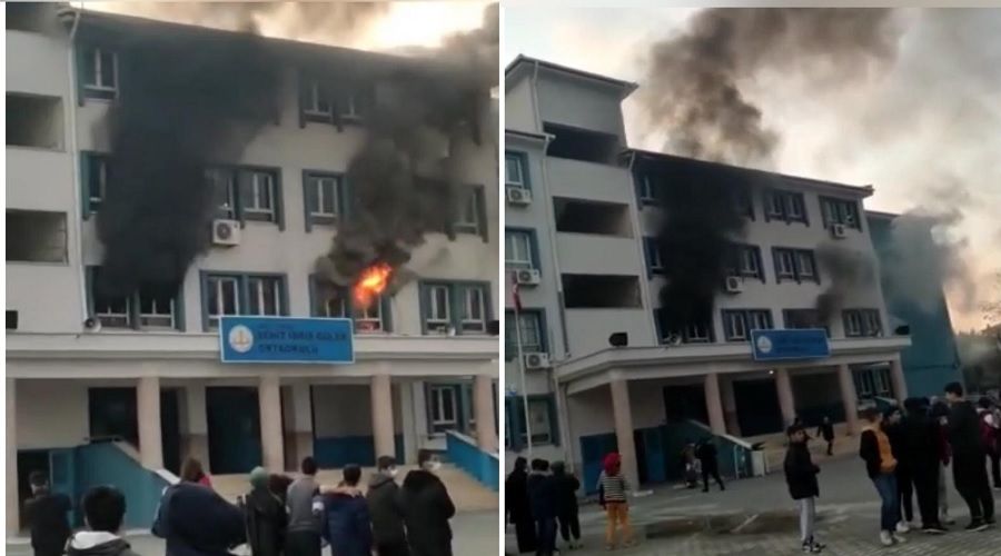 Çocuklar dersteyken yangın çıktı
