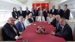 Cumhurbaşkanı Erdoğan KKTC dönüşü uçakta konuştu