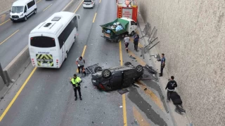 Denizli'de bir ara kprden dt: 1 l, 2 ar yaral