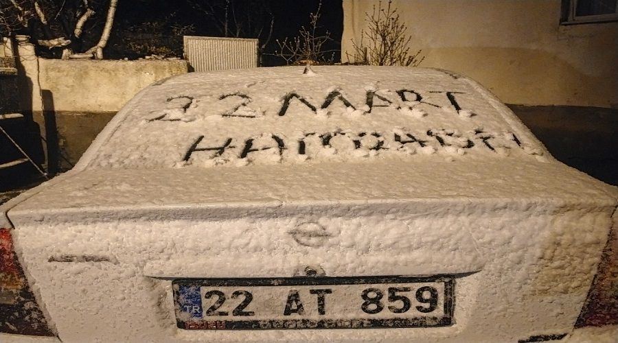 Edirne'de kar ya���� ba�lad�