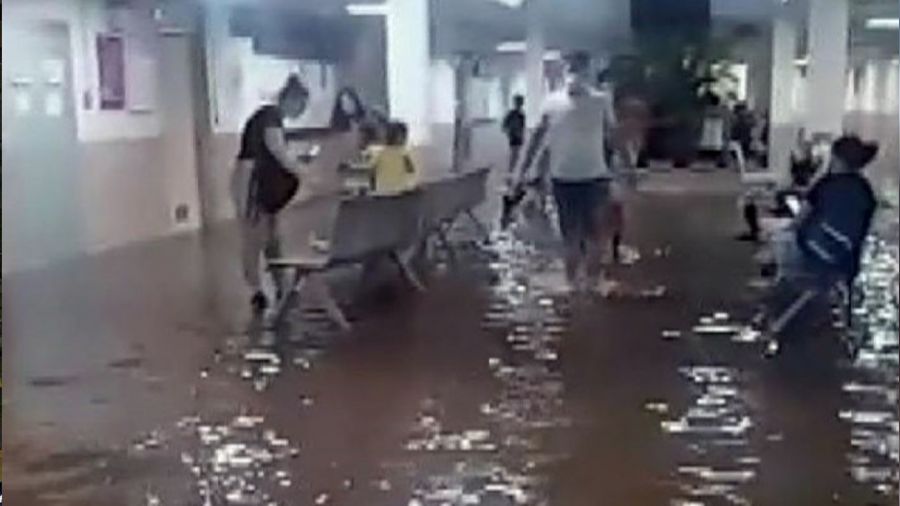 Ege Üniversitesi Tıp Fakültesi Hastanesi'ndeki su baskınına dair yeni görüntüler ortaya çıktı