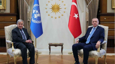 Erdoan ve Guterres, Rusya-Ukrayna krizini deerlendirdi