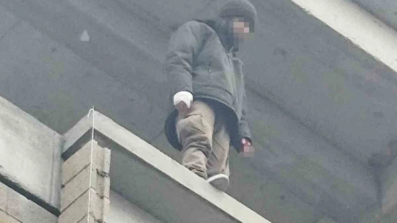 Erzurum Horasan'da intihar giriimi: Ekipler son anda ikna etti