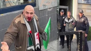 Filistin'e destek yürüyüşünden dönen vatandaşa yumruk atan genç tutuklandı