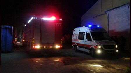 Geri dönüşüm fabrikası alev alev yandı