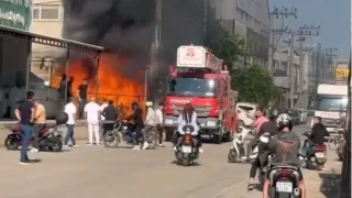 İnegöl Mobilya sanayinde yangın