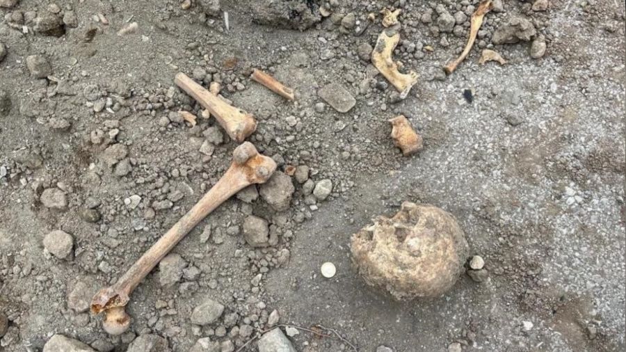 İnsan kemikleri çıktığı için durdurulan inşaat kazı çalışması tekrar başladı