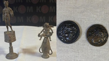 İskenderun'da tarihi eser ele geçirildi