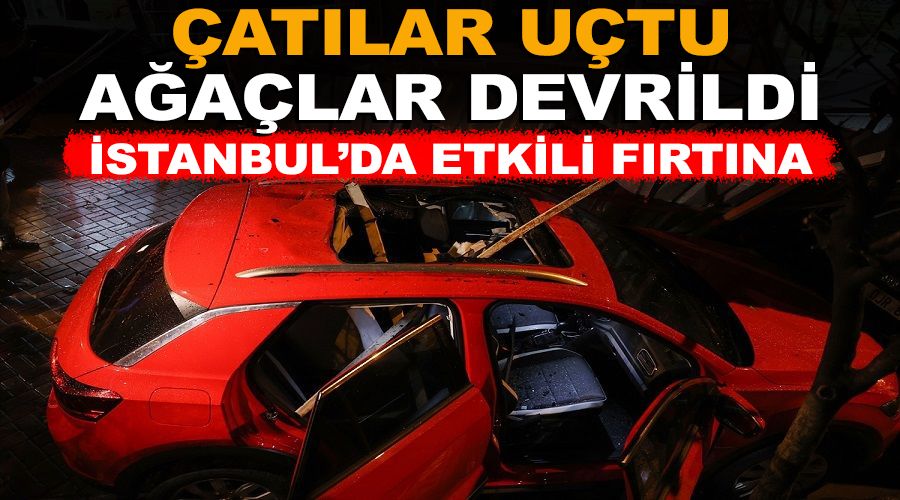�stanbul'da �at�lar u�tu a�a�lar devrildi