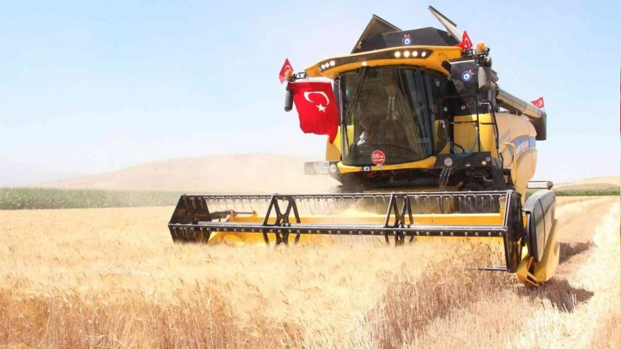 Karaman ovasında son buğday hasadı yapıldı