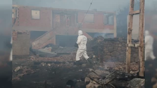 Kastamonu'da kyde kan yangnda 11 ev yand