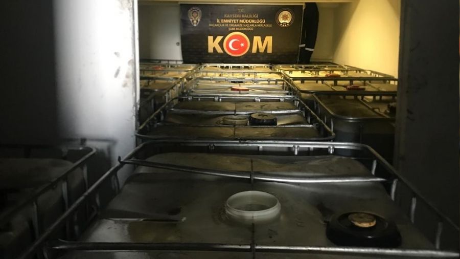 Kayseri'de 22 ton akaryakt ele geirildi