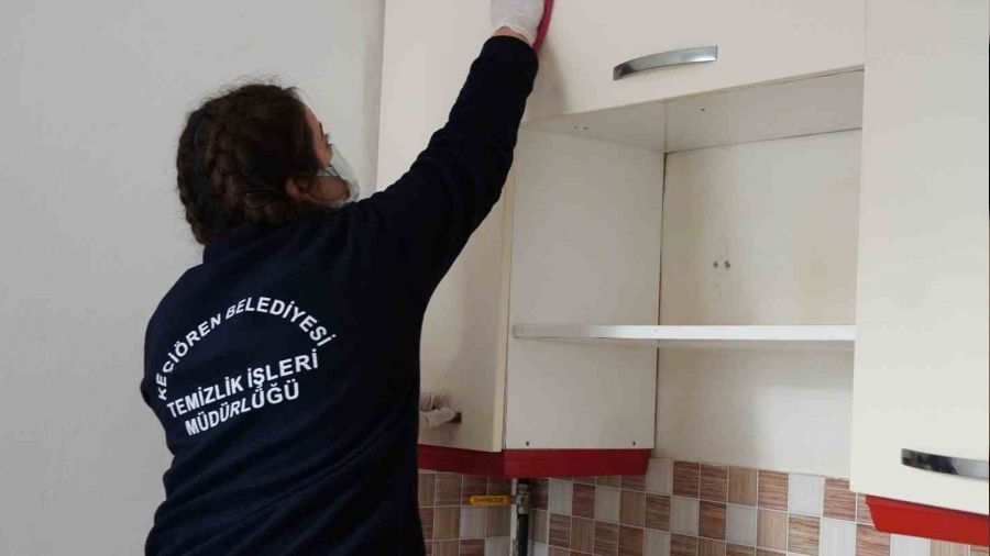 Keiren Belediyesinden renci evlerine temizlik hizmeti