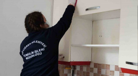 Keiren Belediyesinden renci evlerine temizlik hizmeti