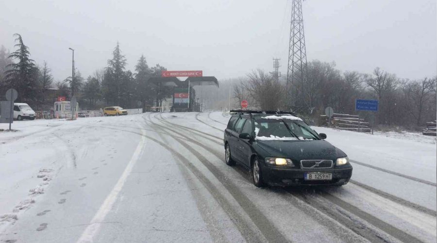 Krklareli'nde kar ya balad