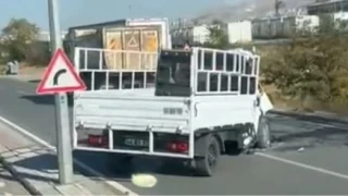 Malatya'da hafriyat kamyonu ile kamyonet arpt: 1 l