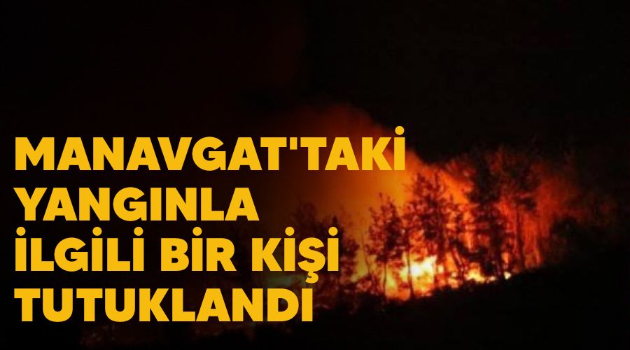 Manavgat'taki yangınla ilgili bir kişi tutuklandı