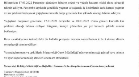 Meteoroloji uyardı, soğuk ve yağışlı havalar geliyor