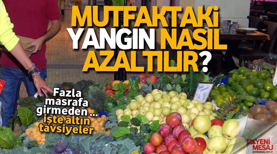 Mutfaktaki yangn azaltmann yntemi