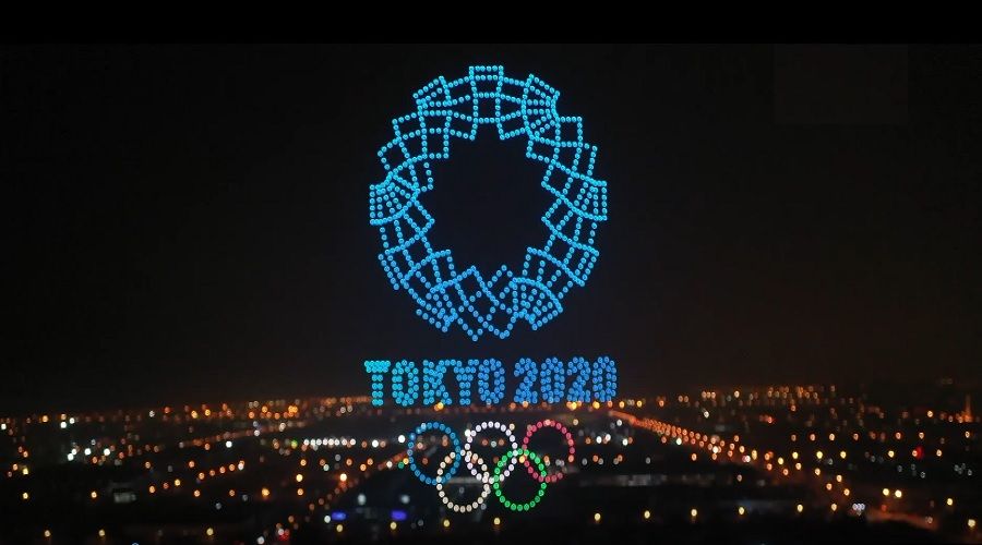 Olimpiyatlara �zel hayran b�rakan drone g�sterisi