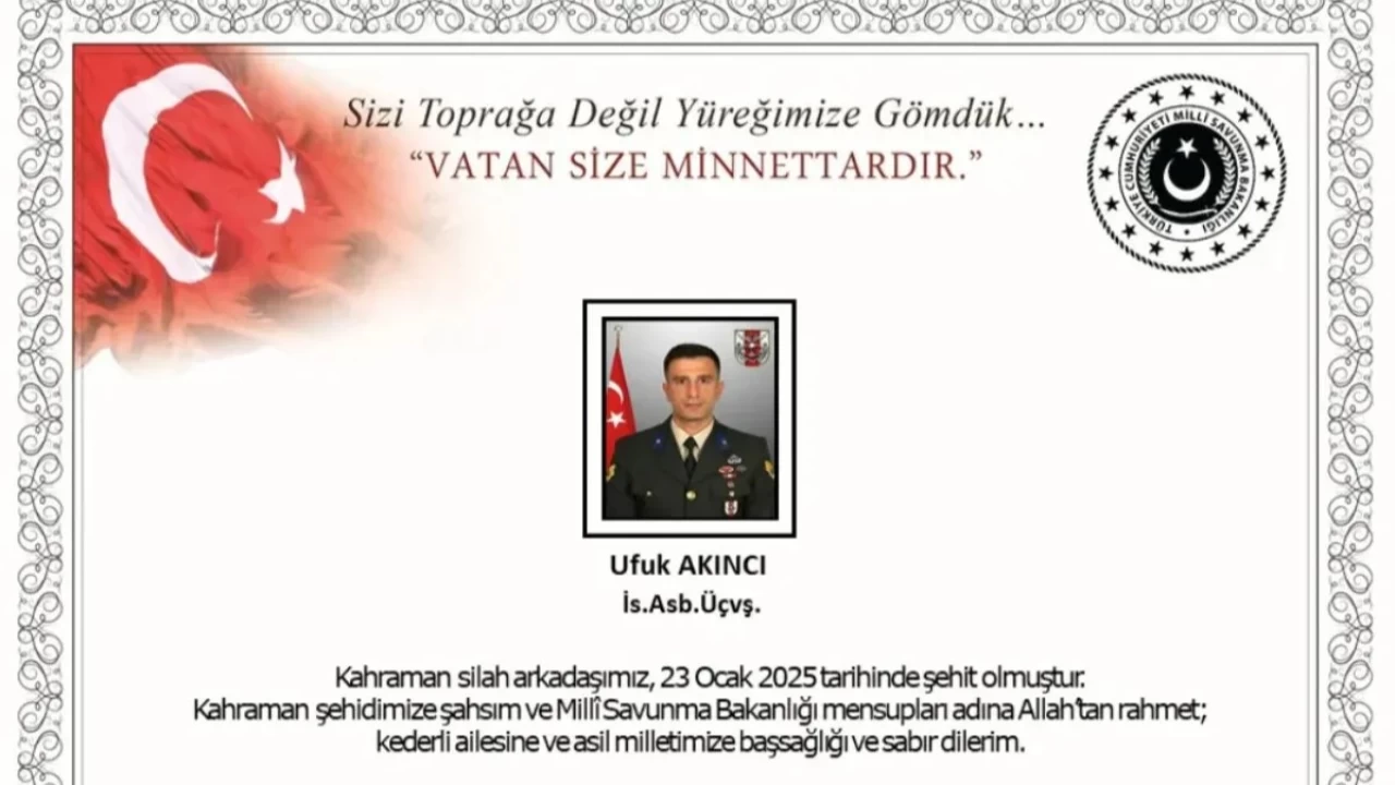 Pen�e-Kaplan operasyonu b�lgesinde 1 asker �ehit oldu