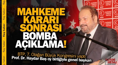 Prof. Dr. Haydar Ba yeniden genel bakan seildi