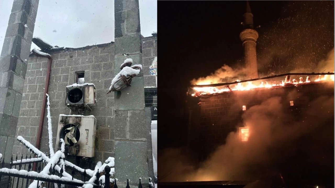 Rize'de restore edilen tarihi cami yand�