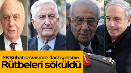 Rütbeleri söküldü