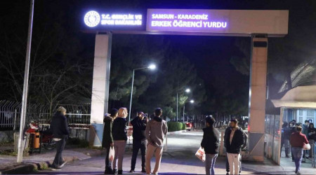 Samsun'da KYK yurdunda 'yemek' eylemi