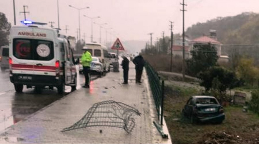 Samsun'da trafik kazas: 2 yaral