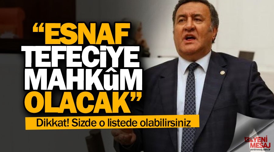 'Sicil aff� ��kmazsa esnaf tefeciye mahk�m olacak'