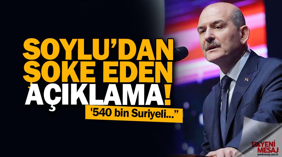 Soylu'dan şoke eden açıklama!
