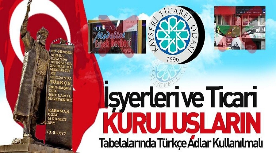 “Tabelalarında Türkçe adlar kullanılmalı"