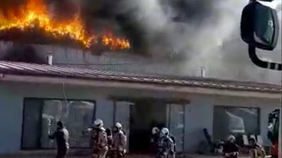 Tadilattaki mağazada korkutan yangın