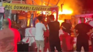 Tatil blgesindeki lunaparkta yangn