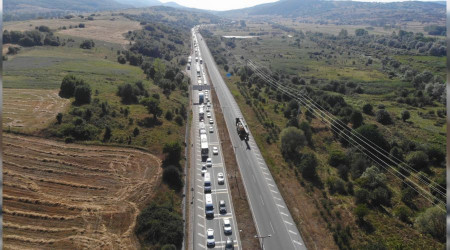 TEM'in Ankara yönü trafiğe kapatıldı