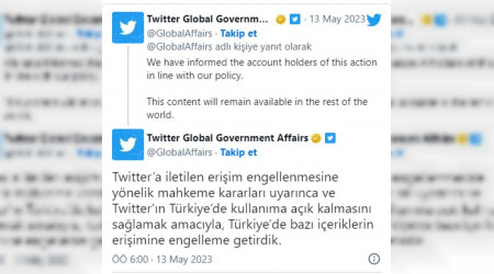 Twitter, Türkiye'deki bazı içerikleri engelledi