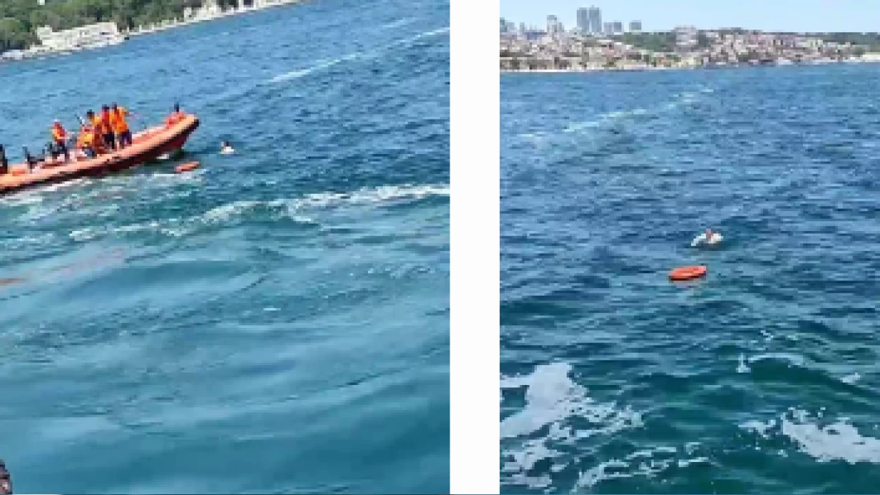 �sk�dar'da bir yolcu vapurdan denize d��t�