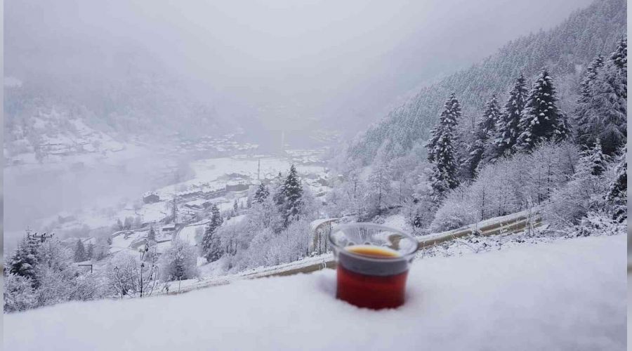 Uzungöl beyaza büründü