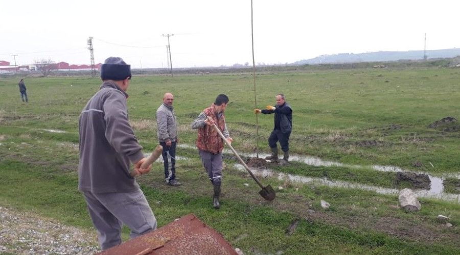 Yeniköy Mahallesi imeceyle 83 pavlonya fidanı dikti