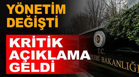 Yönetim değişti , kritik açıklama geldi