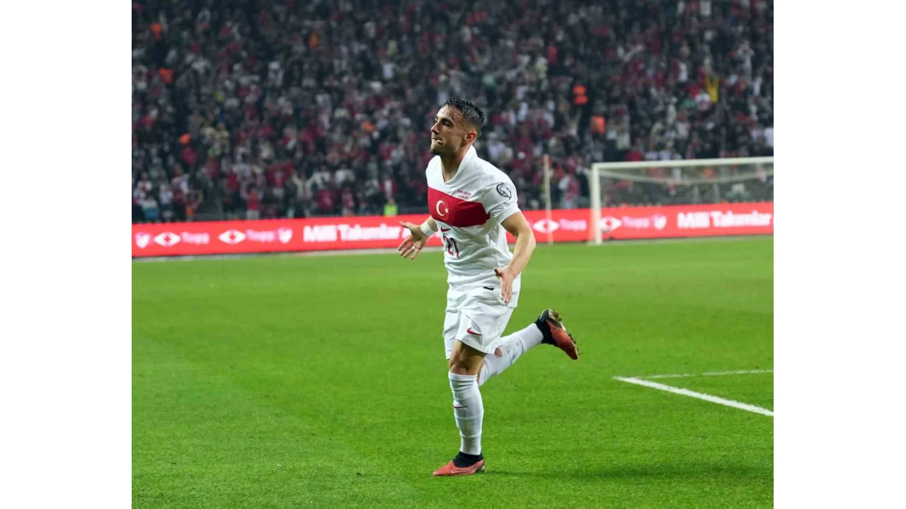 Yunus Akgün, milli formayla 3. gol sevincini yaşadı