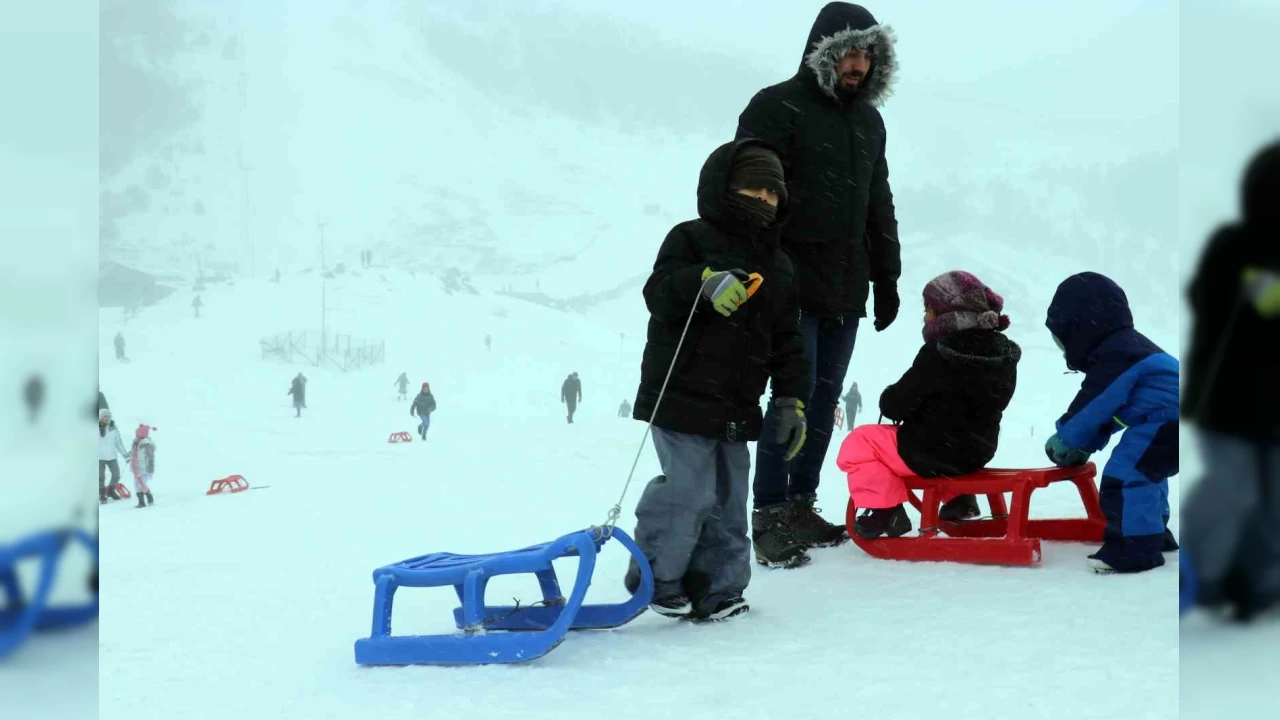 Zigana Kayak Merkezi karne tatilinde doldu taştı