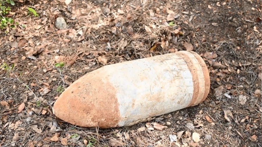 108 yıllık patlamamış top mermisi imha edildi