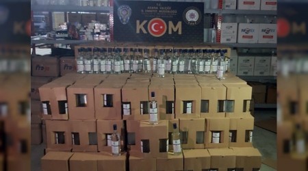 2140 litre kaçak etil alkol ele geçirildi