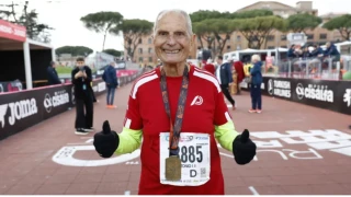 93 ya��nda maraton ko�tu