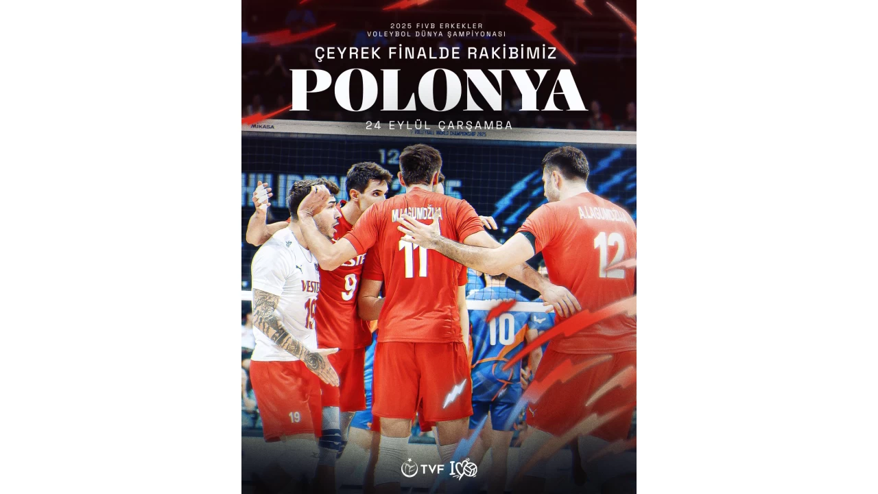 A Milli Erkek Voleybol Takm'nn eyrek finaldeki rakibi Polonya oldu