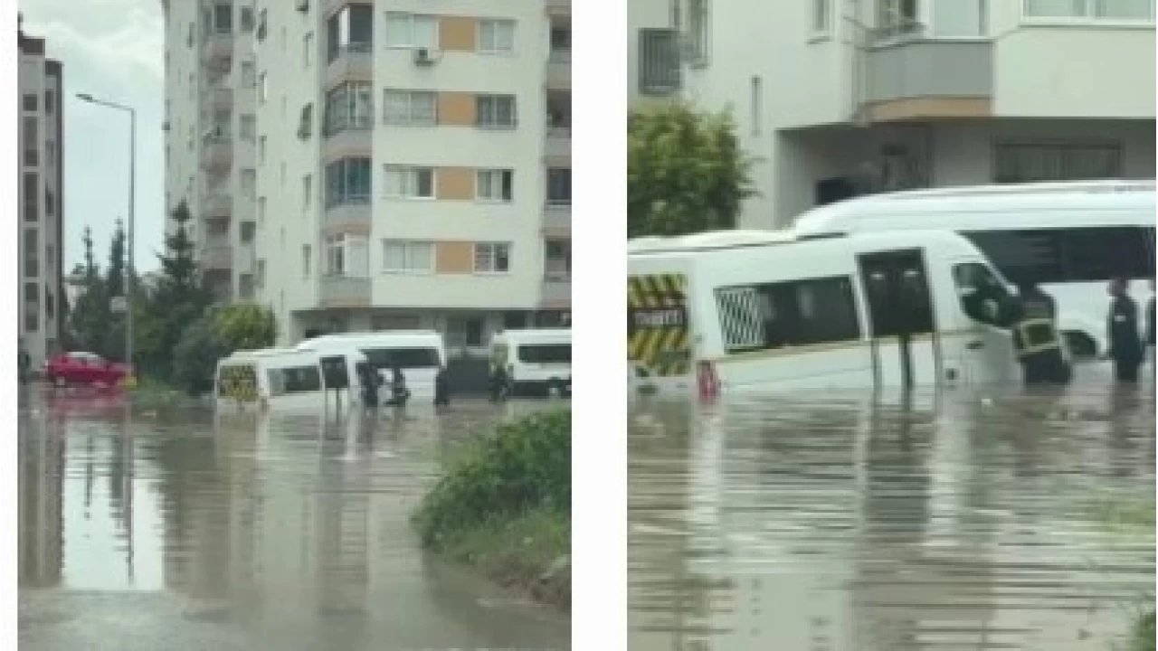 Adana'da öğrencileri itfaiye ekipleri kurtardı
