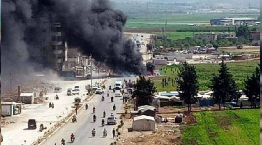 Afrin'e fzeli saldr: 5'i ocuk 8 sivil yaral