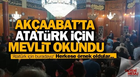 Akçaabat’ta Atatürk için mevlit okundu